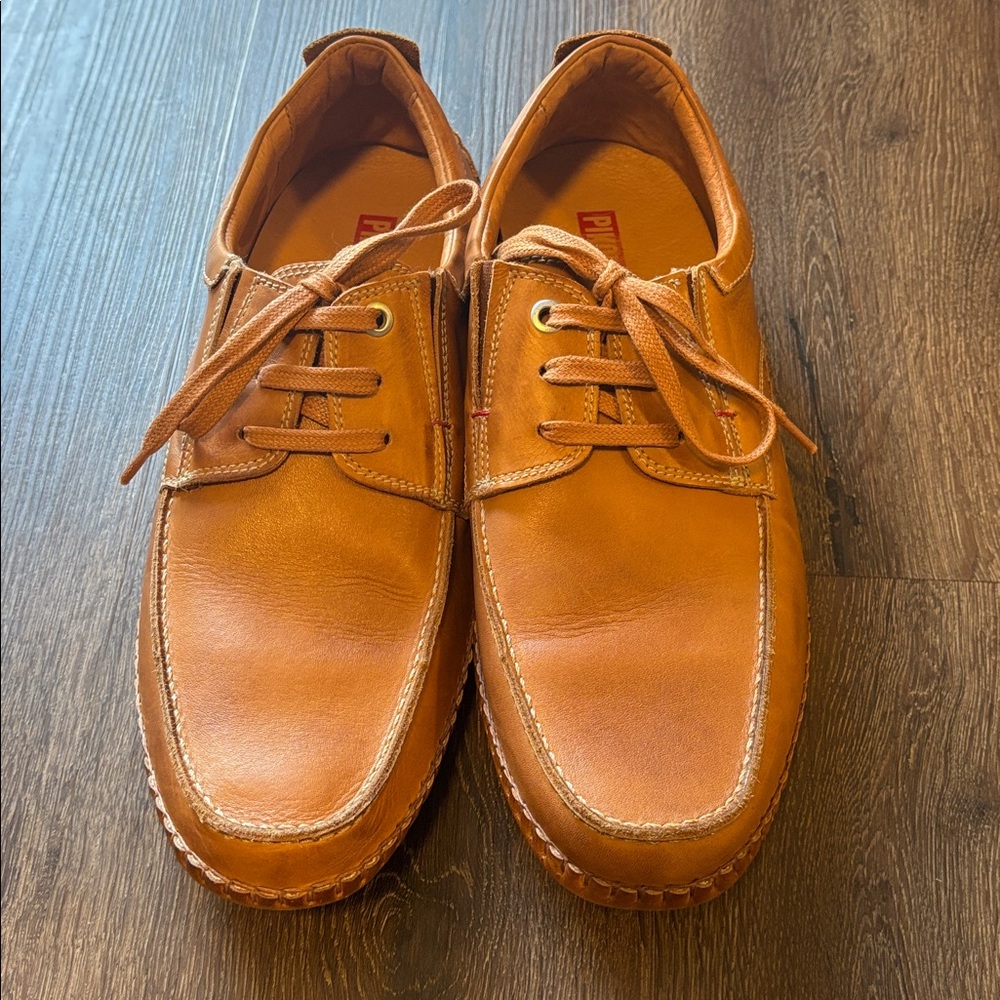Pikolinos Brown Leather Driving Loafers- size 43